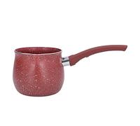 Adfaga Olla calentadora de café Antiadherente de una Sola manija, Cacerola de Leche de aleación de Aluminio, Olla hirviendo para Calentar café con Leche, Chocolate en casa o restau (Roja)