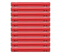 Adfaga Paquete de 10 ajustadores de línea de tienda de campaña de aleación de aluminio, tensores de cuerda de doble orificio para acampar, senderismo, mochilero, actividades al air (Roja)