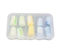 Adfaga Paquete de 10 tapones para los oídos de silicona con cancelación de ruido, cómodos, suaves, de rebote lento, reutilizables, para dormir, viajes, trabajo, estudio, construcci