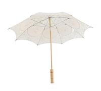 Adfaga Paraguas de Encaje Nupcial Hecho a Mano Premium Elegante Accesorio de fotografía de Boda Accesorio de Ceremonia al Aire Libre Blanco Beige S L tamaño (Beige Talla L)