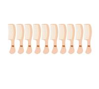 Adfaga Peine de dientes anchos, 10 Uds., previene estática, ergonómico, borde redondo, peine para pelo con estilo portátil para el hogar y al aire libre (Beige)