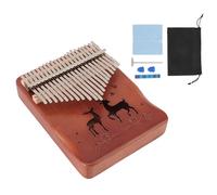 Adfaga Piano de pulgar Kalimba de 21 teclas Piano de dedo con bolsa de transporte Martillo de afinación para principiantes Adultos Instrumento musical Madera de durazno 18,3 x 13,7 (Tipo 1)