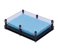 Adfaga Pin Art 3D, Modelo de impresión a Mano de plástico Colorido, clonación Creativa, Regalo para Adultos, Juego sensorial Educativo Divertido, decoración de Escritorio, Alivio d (Azul Claro)