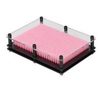Adfaga Pin Art 3D, Modelo de impresión a Mano de plástico Colorido, clonación Creativa, Regalo para Adultos, Juego sensorial Educativo Divertido, decoración de Escritorio, Alivio d (Rosácea)