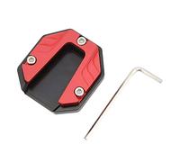 Adfaga Placa de soporte de soporte para motocicleta, almohadilla extensora de soporte lateral de aleación de aluminio resistente para estacionamiento sobre césped, nieve, superfi (Día)