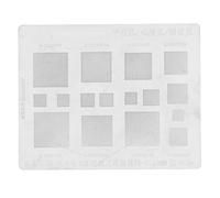 Adfaga Plantilla de reparación BGA universal profesional Plantilla de soldadura de malla de estaño de acero inoxidable con tamaños de paso múltiple 0,3 0,35 0,4 0,5 mm para reparac