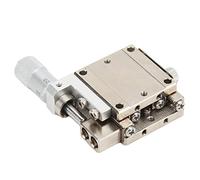 Adfaga Plataforma de traducción de etapa lineal de precisión Mesa deslizante de micrómetro manual de 25 x 25 mm con construcción SUS440C para equipos de laboratorio y pruebas mecán