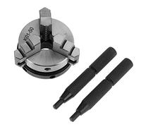 Adfaga Portabrocas de desplazamiento K01 50 Portabrocas manual Mini portabrocas manual para carpintería con rosca de montaje de 3 mordazas Construcción de acero duradera de alta pr