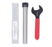 Adfaga Portabrocas de pinza ER16A Herramienta de fresado CNC Vástago recto con llave para torno Enfriamiento de superficie de acero al manganeso duradero Tratamiento negro Alta dur