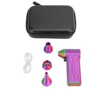 Adfaga Potente ventilador turbo mini sin escobillas 110000 RPM Plumero de aire eléctrico ajustable de 3 velocidades para limpieza de computadoras Teclados Electrónica con carga ráp (rojo negro)