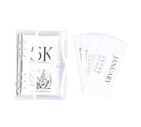 Adfaga Presupuesto 6 agujeros transparente suave PVC ahorro desafío libro planificador financiero organizador para tarjetas de efectivo presupuesto familiar herramienta de gestión (5k)