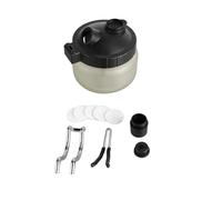 Adfaga Recipiente universal para limpieza de aerógrafo, botella de vidrio con soporte, recipiente profesional para limpieza de aerógrafo, para espray de uñas, pluma, modelo, pintur