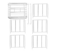 Adfaga Rejilla de cocción lenta de acero inoxidable Rejilla de cocción plegable ajustable de gran capacidad para cocción al vacío y al vacío para chefs domésticos y cocinas profesi