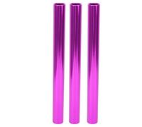 Adfaga Relay Baton Track and Field Sprint Match Batons 3pcs Aluminio Aluminio Electroplating Ligero Durable Hollow Design Accesorios Deportivos para el Entrenamiento de la (Púrpura)