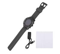 Adfaga Reloj Inteligente Multifuncional para Hombres para Bucear Correr Ciclismo Montañismo con Monitor de Ritmo Cardíaco Brújula y Resistencia al Agua de 100 M Reloj Deportivo de (Negra)