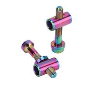 Adfaga RISK Tornillo de tija de sillín de bicicleta Aleación de titanio M5x30 mm Tornillo de fijación de perno de tija de sillín de bicicleta para piezas de repuesto de tubo de sil (Brillante;3x2,6mm)