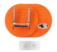 Adfaga Soporte de Pared para secador de Pelo, Ahorro de Espacio, Plegable, sin Taladro, Organizador Adhesivo con gestión de Cables para tocador de baño, plástico ABS, Color Blanco (Naranja)