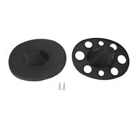Adfaga Soporte para cepillo de pelo redondo de plástico, estante de exhibición, organizador, estante para salón, hogar, baño, accesorios de almacenamiento, negro