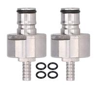 Adfaga Tapón de carbonatación de acero inoxidable para elaboración casera de cerveza con junta tórica. Tapa de carbonatación duradera para botellas de PET de cerveza, refrescos, ag (2 piezas)