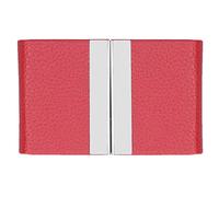 Adfaga Tarjetero profesional de gran capacidad, estuche para tarjetas de presentación de cuero PU de aluminio ultrafino, diseño ejecutivo doble abierto para profesionales de negoci (400#)