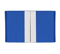 Adfaga Tarjetero profesional de gran capacidad, estuche para tarjetas de presentación de cuero PU de aluminio ultrafino, diseño ejecutivo doble abierto para profesionales de negoci (400#)