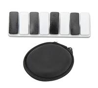 Adfaga Tecla de Piano Clicker háptico Aleación de Zinc Adulto TDAH Alivio del estrés Fidget Slider Oficina Viajes Ansiedad Autismo Regalo sensorial 72x22 mm (Blanca)