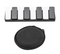 Adfaga Tecla de Piano Clicker háptico Aleación de Zinc Adulto TDAH Alivio del estrés Fidget Slider Oficina Viajes Ansiedad Autismo Regalo sensorial 72x22 mm (Negra)