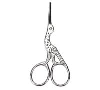 Adfaga Tijeras de diseño de grúa de acero inoxidable, herramienta profesional de corte de precisión para bordado, costura, manualidades, tijeras de estilo vintage de 3,7 pulgadas (Tijeras grulla