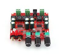 Adfaga TPA3118 Placa amplificadora de Potencia Digital de 2.1 Canales Módulo Amplificador de Audio subwoofer estéreo de Alto Rendimiento con Control de Graves para Cine en casa AUD