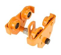 Adfaga Viga de viga de carro de empuje de acero inoxidable de 1 tonelada Herramienta de precisión de servicio pesado ajustable Amarillo para almacén Garaje Manipulación de material