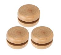Adfaga YoYo de Madera Hecho a Mano, Juego de 3 Juguetes de Pintura DIY sin Pintar para niños pequeños, Madera Maciza Segura, 4,7 cm de diámetro Redondo