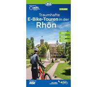 ADFC-Regionalkarte Traumhafte E-Bike-Touren in der Rhön, 1:75.000, mit Tagestourenvorschlägen, reiß- und wetterfest, GPS-Tracks-Download