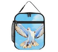 ADFGYERH Bolsa de almuerzo reutilizable de alta capacidad con diseño de gaviotas en vuelo, bolsa de almuerzo para hombres y mujeres, portátil aislada, bolsa de almuerzo para obras de construcción