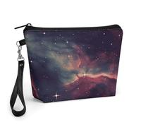 ADFGYERH Bolsa de maquillaje Star Field in Deep Space Travelm, bolsa de cosméticos de gran capacidad para mujeres, neceser con asa para el cuidado de la piel, cepillos y artículos esenciales de viaje