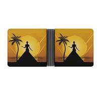 ADFGYERH Cartera Silhouette of A Woman, material de piel sintética, tarjetero, diseño multicapa, cartera para mujer, estilo de negocios, adecuado para uso diario o como regalo.