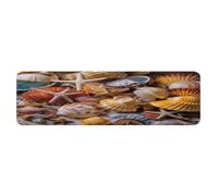 ADFGYERH Sea Shell Treasures - Alfombra de cocina lavable, antideslizante, cómoda y suave para cocina, suelo, oficina, fregadero, lavandería, 45 x 152 cm