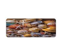 ADFGYERH Sea Shell Treasures - Alfombra de cocina lavable, antideslizante, cómoda y suave para cocina, suelo, oficina, fregadero, lavandería, 45 x 120 cm