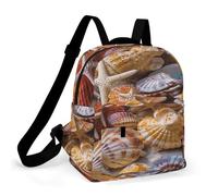 ADFGYERH Sea Shell Treasures Mochila impermeable de tela Oxford, mochila para mujer, parte inferior sólida, cómoda y práctica, bolsa para laptop, adecuada para negocios o ocasiones informales, unisex