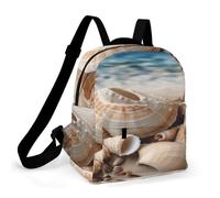 ADFGYERH Seashells by The Seashore Mochila impermeable de tela Oxford, mochila para mujer, parte inferior sólida, cómoda y práctica, bolsa para laptop, adecuada para negocios o ocasiones informales