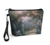 ADFGYERH Secret Garden - Bolsa de maquillaje Travelm, bolsa de cosméticos de gran capacidad para mujer, bolsa de aseo con asa para el cuidado de la piel, cepillos y artículos esenciales de viaje