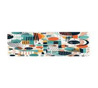 ADFGYERH Shapes and Curves - Alfombra de cocina lavable, antideslizante, cómoda y suave para cocina, suelo, oficina, fregadero, lavandería, 45 x 152 cm