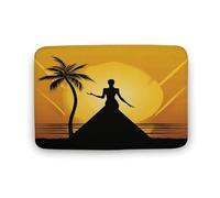 ADFGYERH Silhouette of A Woman - Alfombra de baño lavable, antideslizante, terciopelo coral, alfombra de área para suelo de baño, bañera y ducha, accesorios de decoración del hogar, 19.7 x 31.5