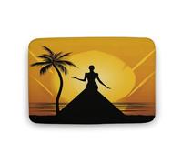 ADFGYERH Silhouette of A Woman - Alfombra de baño lavable, antideslizante, terciopelo coral, alfombra para suelo de baño, bañera y ducha, accesorios de decoración del hogar, 15.7 x 23.6 pulgadas