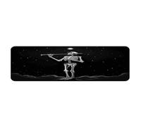 ADFGYERH Skeleton in The Night - Alfombra de cocina lavable, antideslizante, cómoda y suave para cocina, suelo, oficina, fregadero, lavandería, 45 x 152 cm