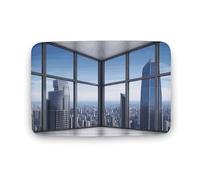 ADFGYERH Skyscraper Buildings - Alfombra de baño lavable, antideslizante, terciopelo coral, alfombra de área para suelo de baño, bañera y ducha, accesorios de decoración del hogar, 15.7 x 23.6