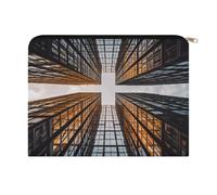 ADFGYERH Skyscraper - Neceser portátil con cremallera para mujer, neceser de viaje para cosméticos y brochas de maquillaje