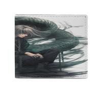 ADFGYERH Snake And Man - Cartera delgada con bloqueo RFID, tarjetero minimalista, cartera plegable para hombres y mujeres, compacta para viajes