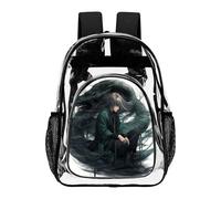 ADFGYERH Snake And Man - Mochila transparente grande, mochila transparente de PVC para seguridad, trabajo, viajes, estadio