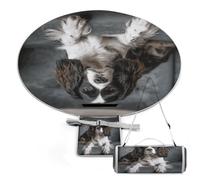 ADFGYERH Spaniel On The Sofa - Mantas redondas plegables y ligeras, manta de playa impermeable, manta al aire libre para primavera, verano, camping, parque, viajes, hierba