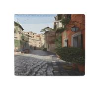 ADFGYERH Street of Italy - Cartera delgada con bloqueo RFID, tarjetero minimalista, cartera plegable para hombres y mujeres, compacta para viajes